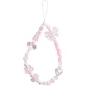 Galepromot Pink Acrylic Beaded Mobile Phone Straps Anti-Lost Hand Strap Pendant Phone Hanging Rope Lanyard Wrist Hand Lanyard Cell Accessories