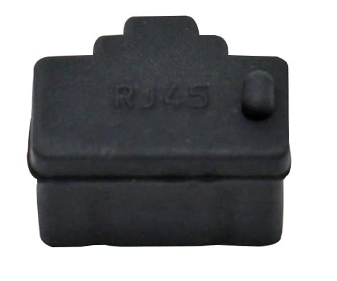 iexcell 125 Pcs Black Silicone Ethernet Hub Port RJ45 Anti-Dust Cover Cap Protector Plugs Stoppers for RJ45 Female Port Devices