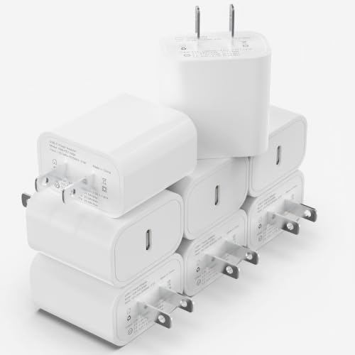 8Pack USB C Charger Block, iGENJUN 20W for Phone Fast Charger Wall Charger with PD 3.0, Compact Type C Power Adapter for Phone 17/16/15/14, Galaxy