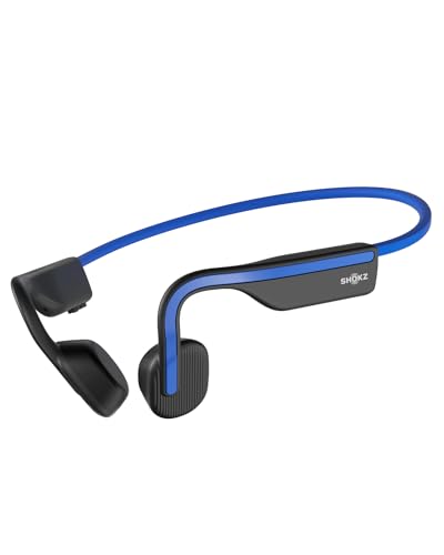 SHOKZ (AfterShokz OpenMove - Open-Ear Bluetooth Sport Headphones - Bone Conduction Wireless Earphones - Sweatproof for Running and Workouts,