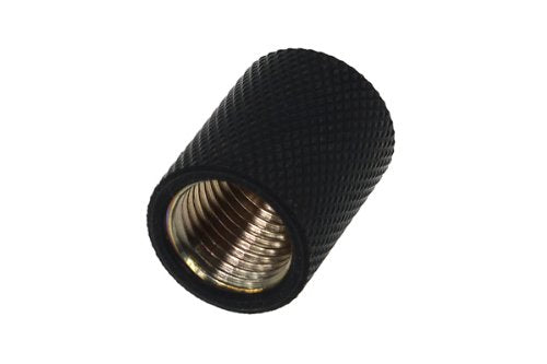 Alphacool HF G1/4" Female to Female Extender Fitting, 22mm, Deep Black, 4-pack