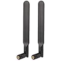 Bingfu 4G LTE 3dBi External SMA Male Antenna (2-Pack) Compatible with 4G LTE Wireless Router CPE Hotspot Industrial IoT Router Cellular Gateway