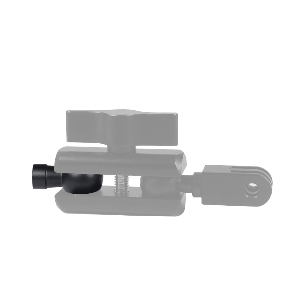 NovelGoal Aluminum 17MM Ball Head Mount 1/4" Screw Male/Female Adapter for Action Camera Phone Stand GPS Holder Bracket