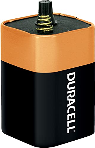 Duracell Coppertop 6V 908 Alkaline Lantern Battery with Spring Terminals, 1 Count Pack, 6-Volt Battery with Long-lasting Power for Household…