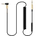 FAAEAL Major3 Coiled Audio Cable Compatible with Marshall Major2 Major4 Beats Studio3 Solo3 Solo4 Headsets 3.5mm in-line Mic Volume Control Headphone…