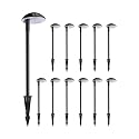 LEONLITE 12-Pack Low Voltage LED Landscape Pathway Light, 5W 400LM 12V Wired Outdoor Path Lights, Aluminum Walkway Driveway Landscaping Light, IP65
