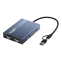 ACASIS USB C to Dual HDMI DisplayLink Adapter, 4K@60Hz, 2 HDMI & 3 USB-A Ports, 100W PD Charging, USB C DisplayLink Docking Station for Mac