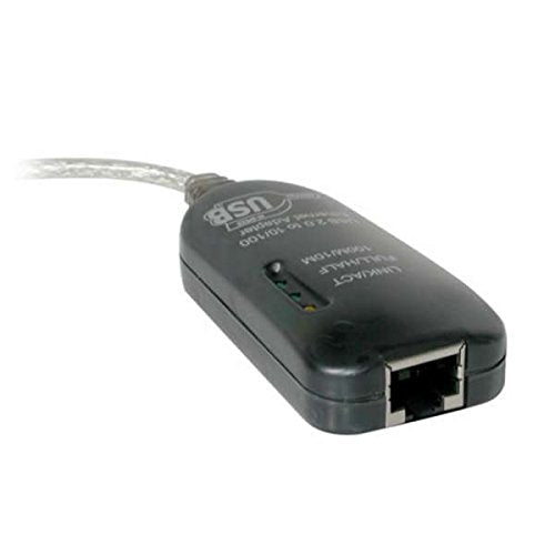 C2G USB Adapter, USB 2.0 Fast Ethernet Network Adapter, 7.5 Inches, Cables to Go 39998