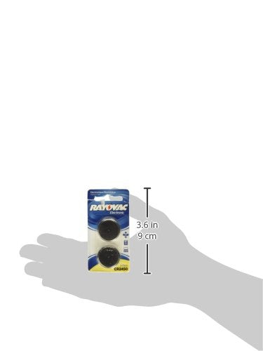 Rayovac CR2450 3V Batteries, 3 Volt Battery Lithium Coin, 2 Count