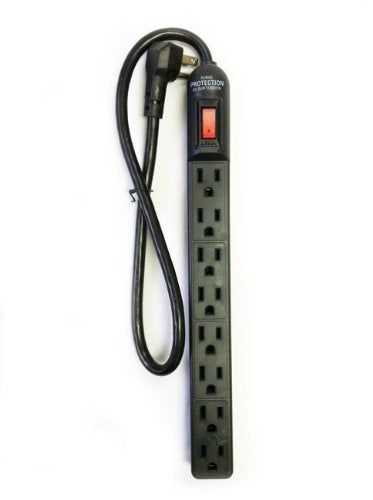 AVBcable LTS-8S 8 Outlet Power Strip, Black