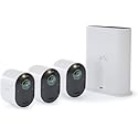Arlo Ultra - 4K UHD Wire-Free Security 3 Camera System | Indoor/Outdoor with Color Night Vision, 180° View, 2-Way Audio, Spotlight, Siren | Compatible