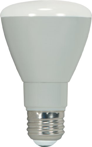 Satco S9141 LED R20 3000K 106' Beam Spread Medium Base Dimmable Light Bulb, 7W