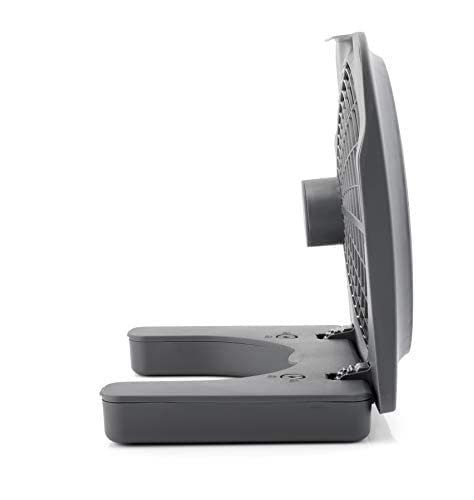 Treva 10 in Portable Desktop Battery Fan 2-Speed with AC Adapter Graphite