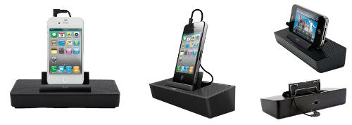 iLuv Modern Box Portable Speaker Stand-Black