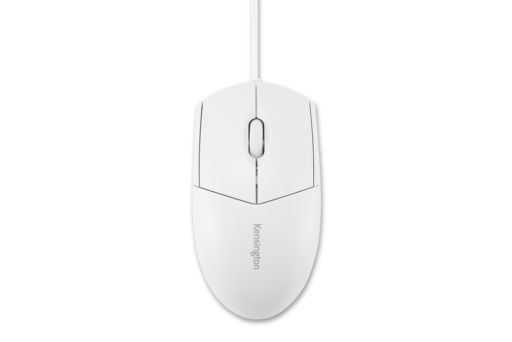Kensington Pro Fit Washable Wired USB Optical Mouse K75240US, White