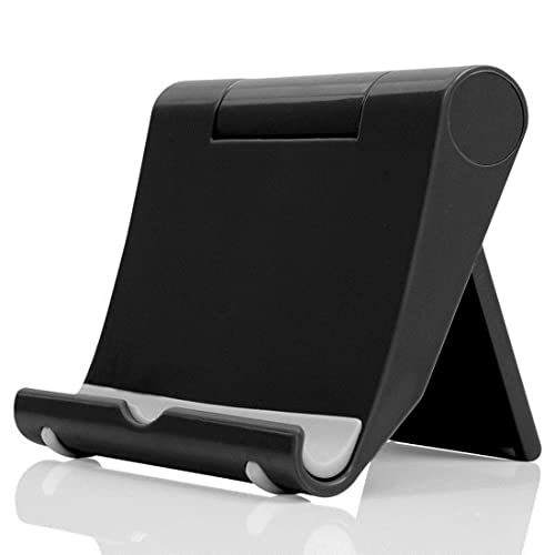 JUSDIQIR Cell Phone Stand for Desk Foldable Cell Phone Holder Desk Tablet Holder Mobile Phone Dock, Multi-Angle Universal Adjustable Tablet Dock