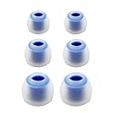 6pcs - 2S / 2M / 2L (C-BL) Replacement Set Earbuds Eartips Adapters Compatible with Monster iSport Achieve and Spirit Earphones Headphones