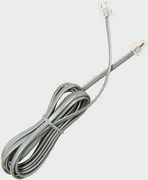 Great Lakes Communications Telephone Line Cord 7 Ft Silver Satin 4 Conductor New in a Factory Sealed Bag