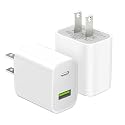 2 Pack USB C Charger Block, Dual Port Type C Wall Charger Fast Charging 20W Power Adapter Cube for iPhone 14/14 Pro/14 Pro Max/14 Plus/13/12/11