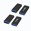 ZJKJHJY USB 3.0 Type A Female to Female Extension Adapter, USB to USB Adapter,4 Pack