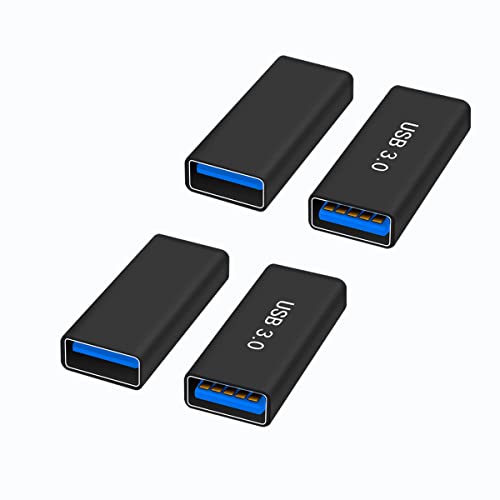ZJKJHJY USB 3.0 Type A Female to Female Extension Adapter, USB to USB Adapter,4 Pack