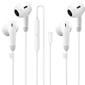 USB C Headphones for iPhone 17 16 15 Pro Max, 2 Pack Wired Earbuds USB C Wired Headphones with Microphone & Remote, Noise Isolating Earphones for iPad