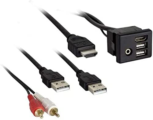 Axxess Integrate by Metra USB AUX HDMI Replacement Panel for GM 2014-2017, Black