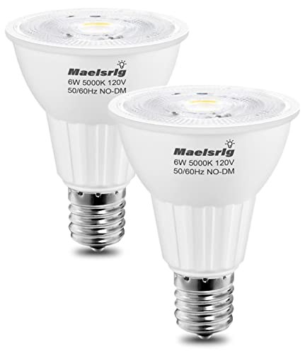 Maelsrlg E17 LED Bulb 6W(60 Watt Equivalent), Intermediate Base Spotlight Bulb, Daylight White 5000K, 600 Lumen, E17 Reflector R14 Bulb for Curio