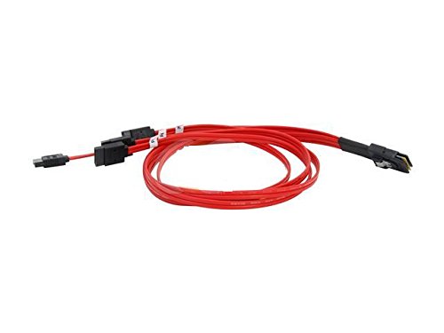 AYA Mini SAS to 4-SATA (7-Pin) SFF-8087 Multi-Lane Forward Breakout Internal Cable 19 Inch