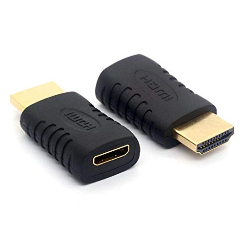 GLHONG Mini HDMI Female Connector, HDMI Male to Mini HDMI Female Adapter (HDMI Male to Mini HDMI Female)
