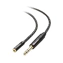 Cable Matters 6.35mm to 3.5mm Headphone Adapter Cable 10 ft, (1/4 Male to 1/8 Female, 3.5mm to 1/4 Adapter, AMP to Headphone Converter Cable) in Black