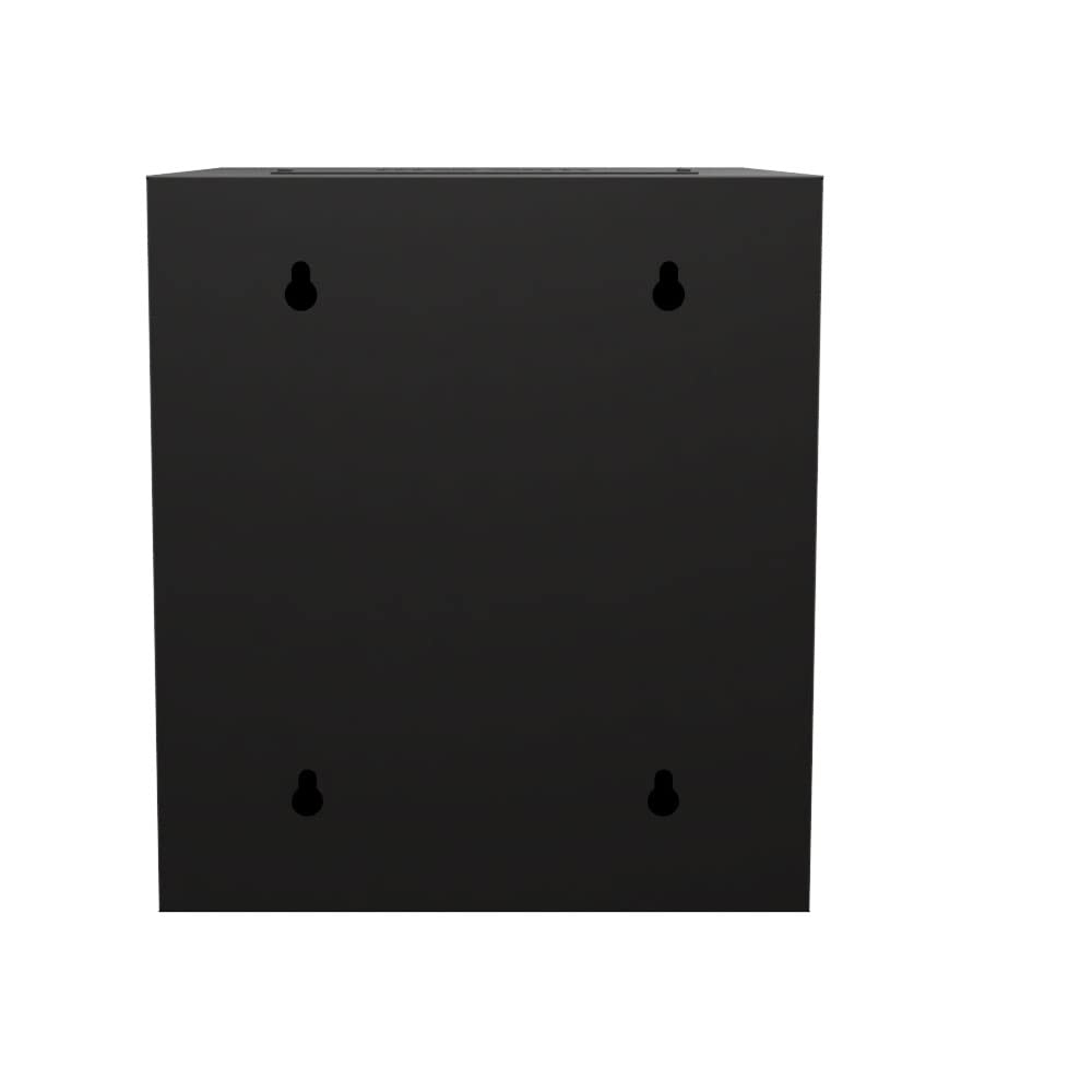 NavePoint 15.75 in Wall Mount Network Cabinet, 6U, Glass, Black