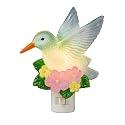 Novelty Lights LED Lamp Hummingbird with Flowers Spring Easter Decoration Night Light with Swivel Plug