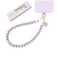 VICHUNHO Beaded Phone Wrist Strap, Cellphone Lanyard with Tether Tab, Cute Cell Phone Wristlet Bracelet for Women Girls