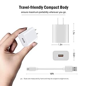 2 Pack 10ft Power Adapter Charger for SimpliSafe,Simplisafe series 2,Wyze Cam v3/v4/OG/v3 Pro,Blink Mini Camera,Samsung Galaxy A 8.0" 7.0 S2,3,4,Tab 3