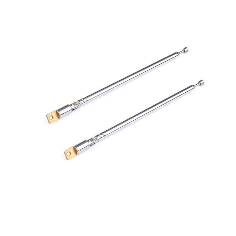 AM FM Radio Universal Antenna,37cm 14.6" Length 4-Sections Stainless Steel Radio Antenna for AM FM Radio Receiver TV and More 4pcs (Silver,Foldable