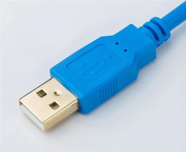 Ailsa Hexi USB-QC30R2 (Round 6-pin) PLC Programming Cable for Q00CPU/Q02H/Q06H/etc Q Series Programming Cable