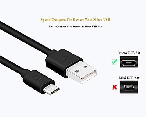 AlyKets 3-Ft USB-A to USB-Micro Cable Replacement Camera USB Charger Cord for Nikon D3400 D3500 D5600 D7500 1J5, Canon PowerShot SX720 HS Accessories