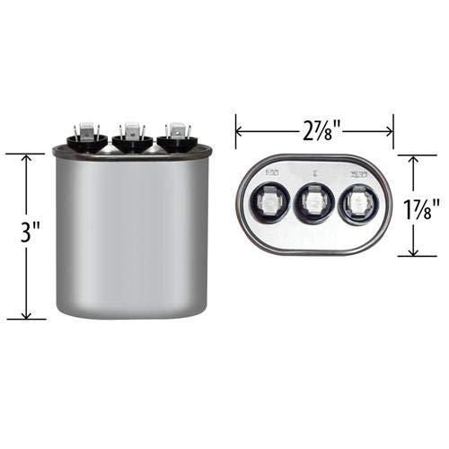 Jard 12871 40/5 MFD 370V OVAL Motor Run Capacitor