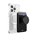 PopSockets Phone Wallet for MagSafe, Phone Card Holder with Grip - Black