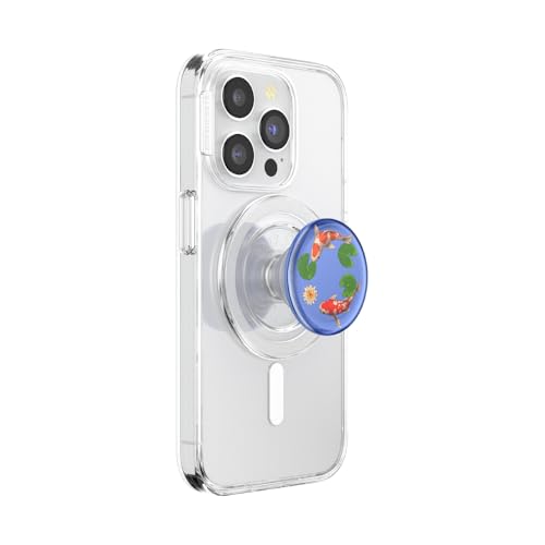 PopSockets Phone Grip for MagSafe, Magnetic Holder, Phone Stand, Clear - Koi Pond