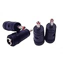 Longdex 12pcs DC Power Adapter 5.5x2.1mm Female Jack to 3.5x1.35mm Male Plug Electrical Socket Outlet for Laptop Interface Power Cable Connector
