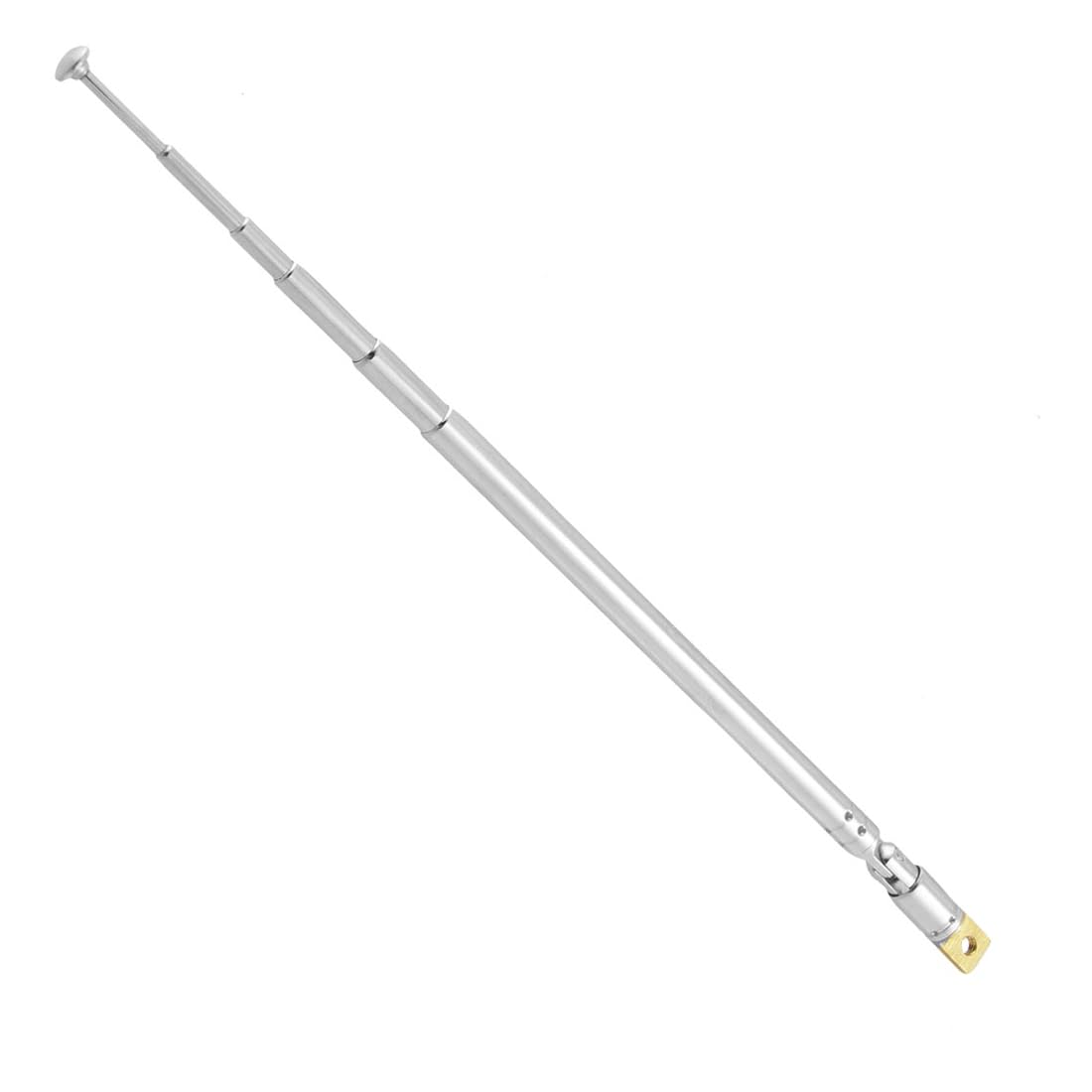 uxcell FM Radio Telescopic Antenna Replacement, 49cm 19.3" Length 6 Sections Universal Telescoping Antenna Aerial Stainless Steel for Portable AM
