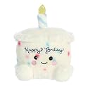 Aurora® Adorable Palm Pals™ Happy B'day Cake Stuffed Animal - Pocket-Sized Play - Collectable Fun - White 5 Inches