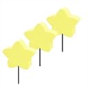 3 Pcs Yellow Star Car Antenna Topper - Easy to Find Car in The Parking Lot - Antenna Ball Antenna Toppers Exterior Accessories (2.9 * 3.1 inches)