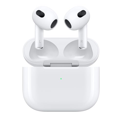 Apple AirPods (3rd Generation) EarPods with Lightning Charging Case & Apple 1-Year Limited Warranty
