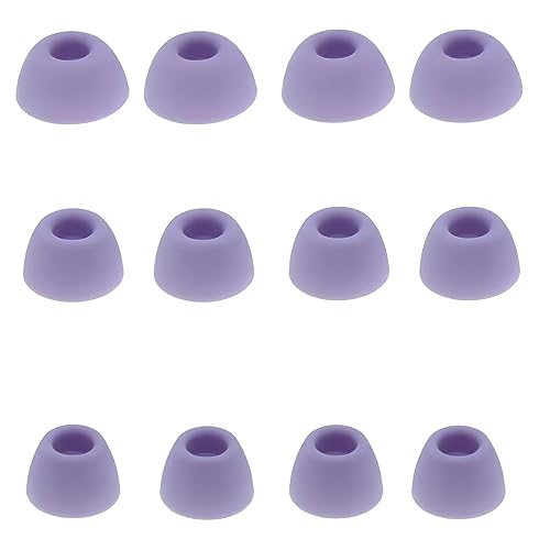 CYADCI Purple Earbud Tips 6 Pairs S/M/L Earbud Covers Rubber Replacement Earbud Tips Ear Bud Replacement Pieces Silicone Compatible with Samsung…