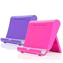 JUSDIQIR Cell Phone Stand for Desk 2 Pack Mobile Phone Holders Desktop Tablet Stand, Foldable Phone Dock Universal Adjustable Tablet Stand for Desk