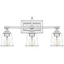 Quoizel Nicholas 22" Wide Polished Chrome 3-Light Bath Light