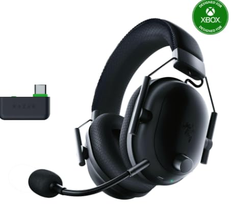 Razer BlackShark V2 Pro Wireless Xbox Gaming Headset: 50mm Drivers - Wideband Mic - Comfortable Noise Isolating Earcups - for Xbox, PS5, Console, PC